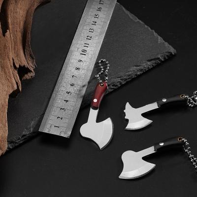 China High Quality Hot Selling Non-variable Hobby Opens Keychain Keychain Mini Small Pocket Ax Keyring Carving Knife Box Cutter EDC Knife Gift With Leather C for sale