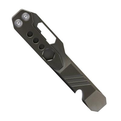 China Muti-functional EDC Titanium Pry Bar With Bottle Opener Function Portable Multi Tool for sale