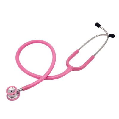 China Clinical use dual teaching metal medical stethoscope tube the neonatal dual main stethoscope for sale