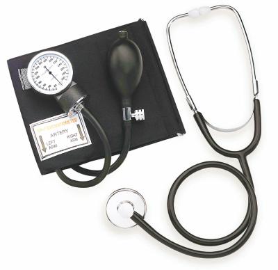 China Diagnose Medical Or Household Wholesale Popular Portable Aneroid Sphygmomanometer With Stethoscope for sale