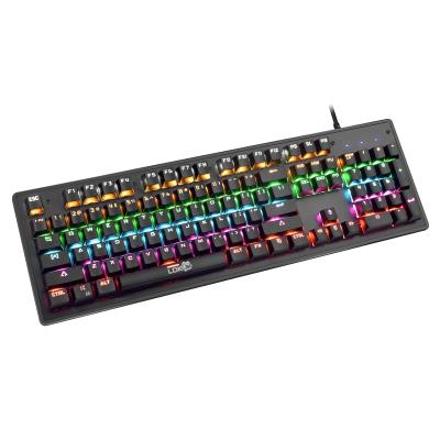 China Factory Waterproof 104 Key Click Gaming Keyboard 6 Colors LED Light Gamer Professional Mechanical Keyboard With Waterproof for sale