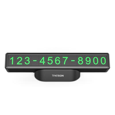 China Mini Telephone Number Card Night Light Car Styling Temporary Phone Number License Plate Card Hidden Car Parking Card for sale