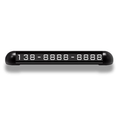 China Luminous Number Telephone Car Aluminum Alloy Plate Car Temporary Parking Card Car License Plate for sale