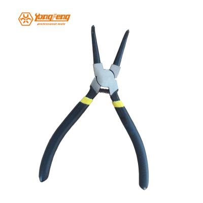 China Snap Ring Handle High Quality Soft Plunged Internal Angled Circlip Pliers 8 Inch for sale