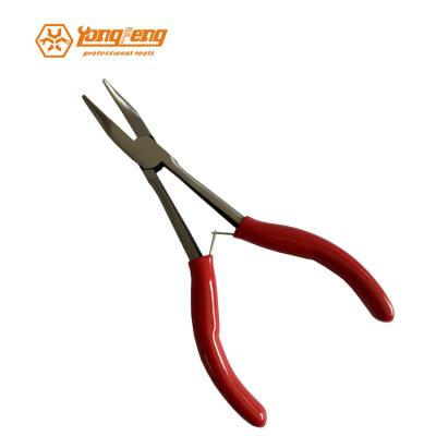 China Mini Bent Nose Pliers 155mm Long Needle Nose Steel Function for sale