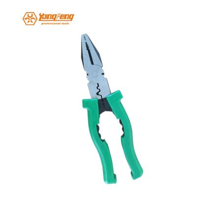 China Cutting Soft Injection To Handle Black Polished Multifunctional Combination Pliers 8 Inch for sale