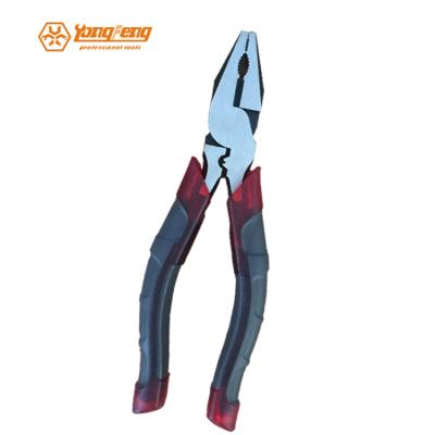 China Cutting Combination Injection Soft Grip Black Polished Crimping Pliers 6 Inch for sale