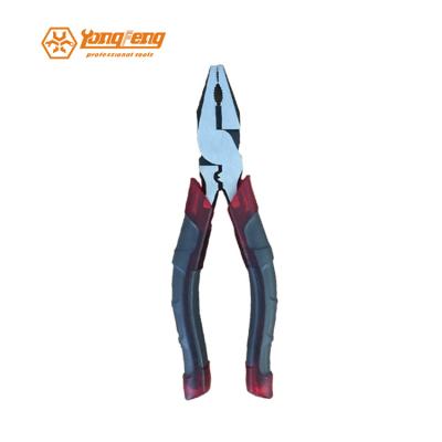 China Cutting Combination Injection Soft Grip Black Polished Crimping Pliers 7 Inch for sale