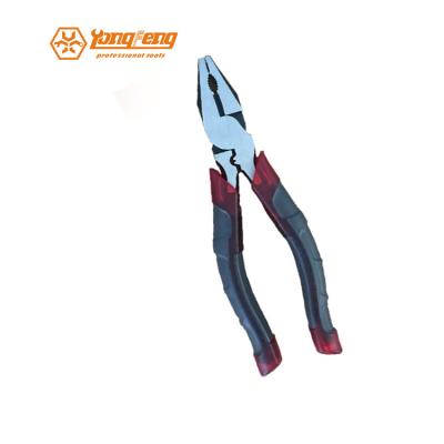 China Cutting Combination Injection Soft Grip Black Polished Crimping Pliers 8 Inch for sale