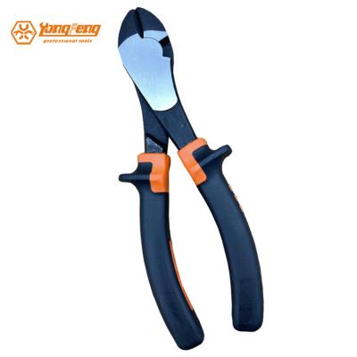 China Cutting Soft Injection To Handle Black Polished Heavy Duty Diagonal Cutting Pliers 7 Inch for sale