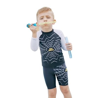 China Factory Customization Summer Children Antibacterial Swimwear Boys Swimwear Sun Spiderweb Printing Sun Two Piece Swimsuit Sabolay for sale