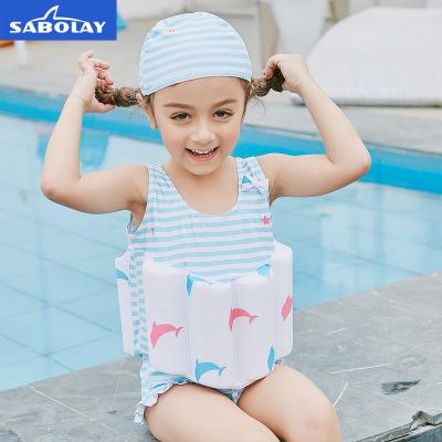 China Sabolay Summer Baby Training Antibacterial Swimsuit Children's Buoyancy Swimsuit Floating Solid Swimsuit for sale