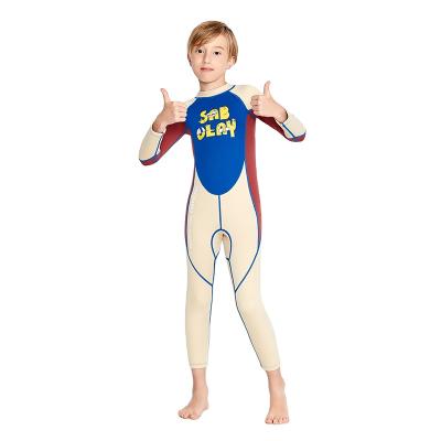 China Boy's Onesie Swimsuit Snorkeling Suit Sabolay Sun Protection Swimsuit Anti-UV Long Sleeve Keep Warm Rash Guard Diving Suit For Kids for sale