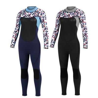 China New Custom Women Antibacterial Manufacturers Sabolay 3mm Long Sleeve Printed Neoprene Watersports Surfing Wetsuit for sale