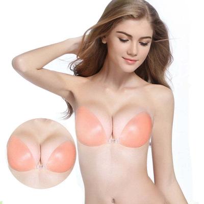 China QUICK DRY wholesale transparent wire free silicone bras women's strapless invisible lift up invisible adhesive bra for sale