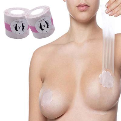 China High Quality Washable Adhesive Invisible Tape Lift Style Sexy Women Nerd Style Clear Transparent Bra Breast Boob Tape for sale