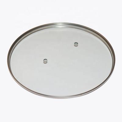 China Viable PARENTS GLASS LID G Type SUS Ring Handle Holes Cookware Parts Round New Glass Lid Tempered Universal Pots Fry Pan Pans Cover for sale