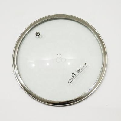 China Viable PARENTS GLASS LID Cooking Lids Pan Circular Glass Cover Nonstick Tempered Glass Clear Pan Pot Hotpot Cooker Luxury Cover Roast for sale