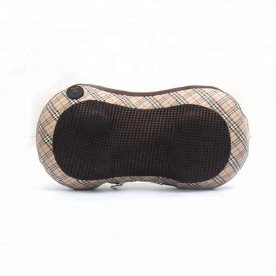 China Metal Infared Heating Peanut Shape Shiatsu Vibration Relax Pain Relief 3d Wireless Neck Massager Kneading Pillow For Car for sale