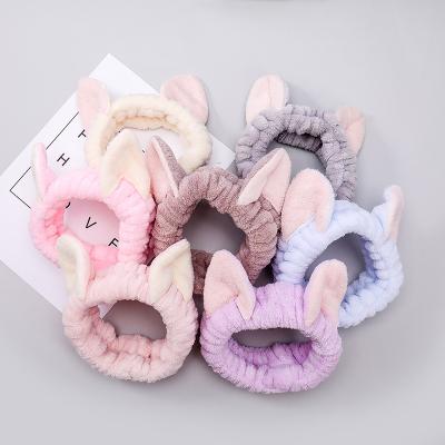 China Nautical Hot Selling Cute Cat Ear Chunky Headband Women Wide Soft Circle Hair Headbands For EUR-American Women Hair Accessories for sale