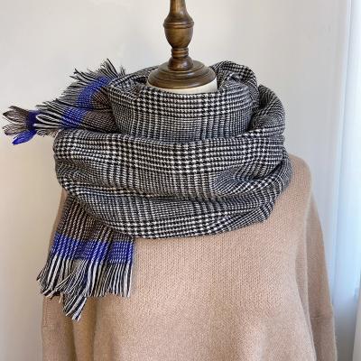 China Fast Shipping Elegant Hot Women's Blanket Scarf Checked Long Scarf Tassel Tartan Wrap Shawl for sale