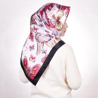 China Square Fashion Printing Women Scarves Adjust Satin Neckerchief Wraps Scarf Shawl for sale