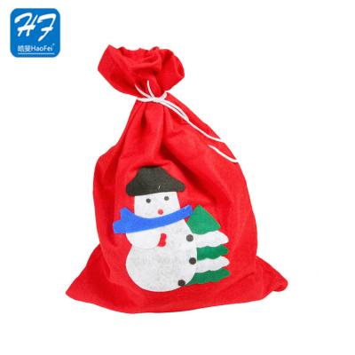 China Storage For Popular Wholesale High Quality Felt Glass Christmas Sack Christmas Felt Gift Bag for sale