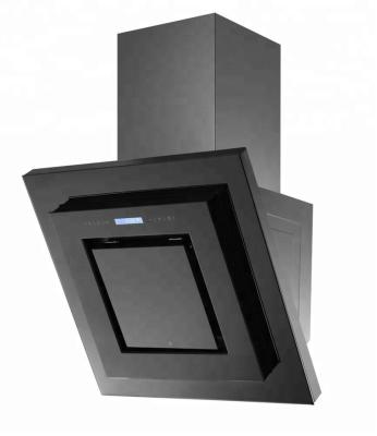 China 600mm tempered glass black cooker hood for sale