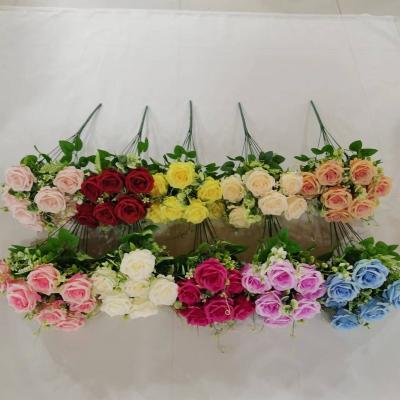 China 3D Design Artificial Flowers Silk Decoration Wedding Silk Flowers for sale