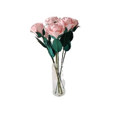 China High Quality Competitive Price Rose Paper Rose Artificial Flower Rose For Wedding for sale