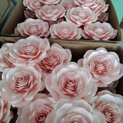 China Real Touch Artificial Flowers 3D Design Paper Rose Birthday Decoration Paper Flower Paper Flowers for sale