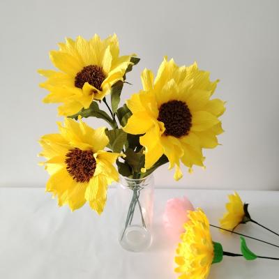 China 2023 paper hot sale sale other flowers and plants paper sunflower party decorative backdrops for sale