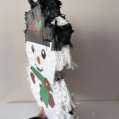 China Handwork Snowman Pinata Christmas Party Decoration Pinata Toys Foldable Pinata for sale