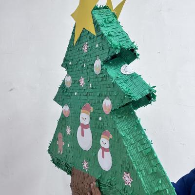 China Hot Selling 2023 New Design Size Paper Jumbo Pinata Foldable Christmas Tree Pinata Candy Wrap Supplies Huge Pinatas for sale