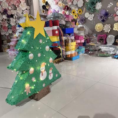 China Handwork Christmas Tree Pinata Customized Pinata Paper Kids Party Decoration Other Christmas Decor for sale