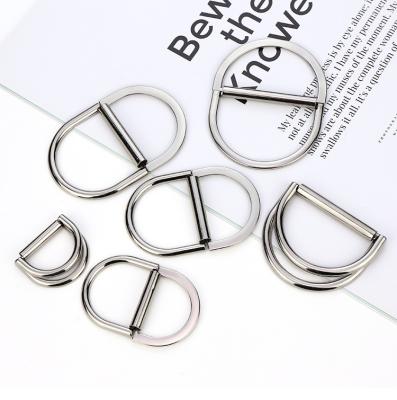 China Bags High quality metal double D ring belt buckle Clothing belt buckle Adjustable Double D-ring Buckle for sale