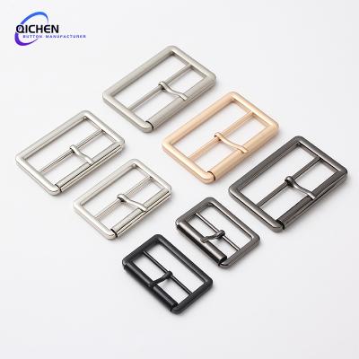 China Bags Thick Roller Belt Buckle Heavy Duty Mens modern simplicity Solid Single Prong Metal Fits Belt Strap Pin Buckle for sale