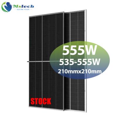 China Mstech Solar Panel 550w High Power Bifacial Solar Panels 555 Watt 535w 540w 545w China Solar Panel For Solar Power System 210mmx210mm for sale