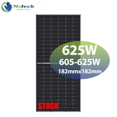 China Mstech Solar Panels Tiger Neo 605w 610w 615w 620w 625w Bifacial Glass Photovoltaic Dual n-Type Solar Panel For Solar System 182mmx182mm for sale