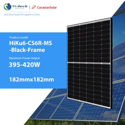 China Canadian HiKu6 Mono CELL Panel Mono Panel 395W 400W 405W 410W 415W 420W 108 Frame 395W 400W 405W 410W 415W 420W Black PERC Solar PV Modules In Stock 182mmx182mm for sale