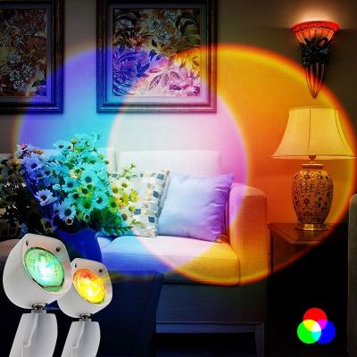 China LED Sunset Projection Null Mood Lamp with Recharging USB Battery and Robot Figure Light for sale