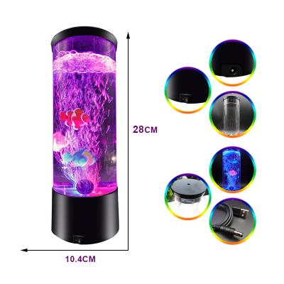 China Since 1985 Modern J&R LED Bubble Fish Aquarium Mood Lamp Night Light For Home Office Room Decor Novelty Gift For Kids Wowen for sale