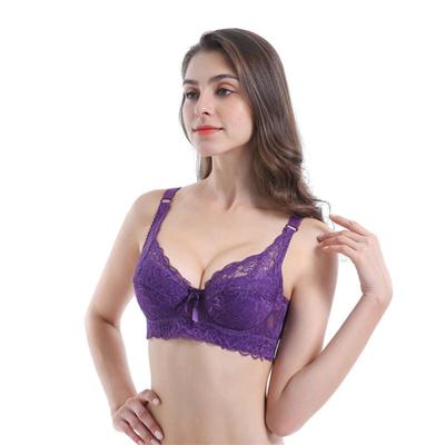 China OEM-service QUICK DRY explosion big lace up ultra thin high performance women big size bra for sale