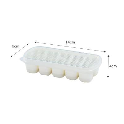 China Viable Hot Sales 10 Cavity Ice Cube Tray Silicone Ice Cream Mold Cocktail Ice Tray With Lids for sale