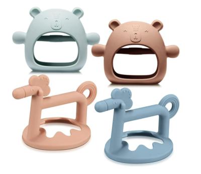 China Mordedores Silicone Baby Teething Toys Soft Bear Teether Sensory Baby Teether Fast Delivery Bpa Free for sale