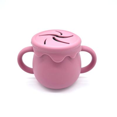 China Fridge Amazon Hot Selling Bpa Silicone Baby Cup Toddler Water Silicone Sippy Cup Self Drink Training Baby Straw Cup for sale