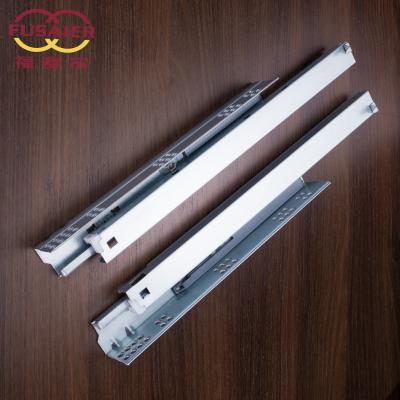 China Support OEM Fusaier Professional Full Extension Soft Closing Undermount Drawer Slides / Concealed Slide With Adjustable 3D Handle for sale