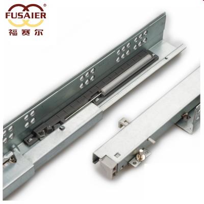 China Modern Custom Made Soft Narrow Drawer Slide Full Fusaier Drawer Side Undermount Drawer Closes For Sideboard Without Handle for sale