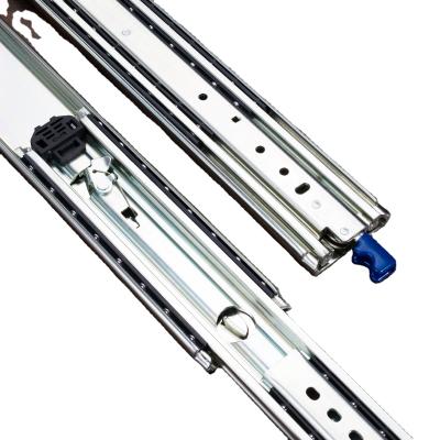 China Full Support OEM Factory Price Extension Heavy Load 500lbs 76mm Lock-in Heavy Duty Lockout Slide Rails for sale