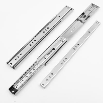 China Fusaier Custom 53mm Modern Soft Close Heavy Duty 3 Fold Slide Rail Drawer Channel For Tool Cabinet for sale